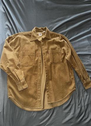 Чоловіча сорочка levi’s вельветова гірчична