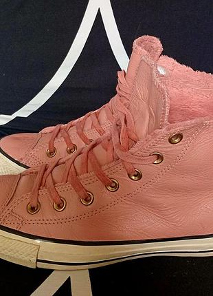 Кеды высокие на меху converse