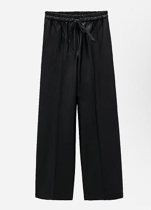 Штани зі штучної шкіри zara широкі