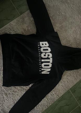 Худі чоловіче boston massachusetts чорне, розмір s