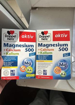 Біологічно активні речовини doppelherz aktiv magnesium 500 + calcium + kalium