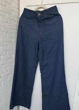 Широкі джинси wide leg з кишенями