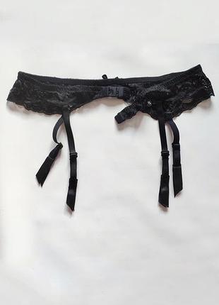 Пояс для чулок черный ann summers нижнее белье кружево кружевый сексуальный бельё фотосессии чулок прозрачная сеточка поясок чулхов чулхов чулок