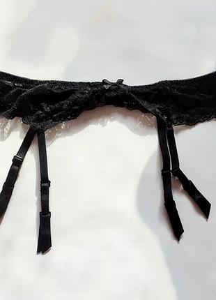 Пояс для чулок черный ann summers нижнее белье кружево кружевый сексуальный бельё фотосессии чулок прозрачная сеточка поясок чулхов чулхов чулок