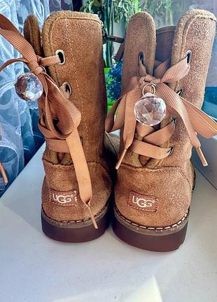 Уггі для дівчинки ugg corene boot коричневі, розмір 31, устілка 21 см, натуральна замша