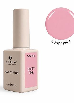 Топ камуфлирующий atica dusty pink top coat (розовый, без липкого слоя), 15ml