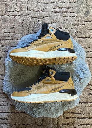 Puma x-ray speed mid wtr brown кроссовки