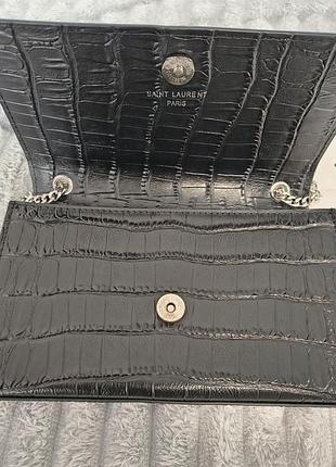 Saint laurent kate medium crocodile embossed 3