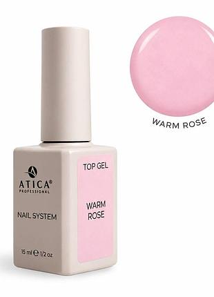 Топ камуфлирующий atica warm rose top coat (розовый, без липкого слоя), 15ml