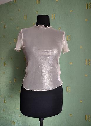 Блискучий топ сітка topshop eur 36 s