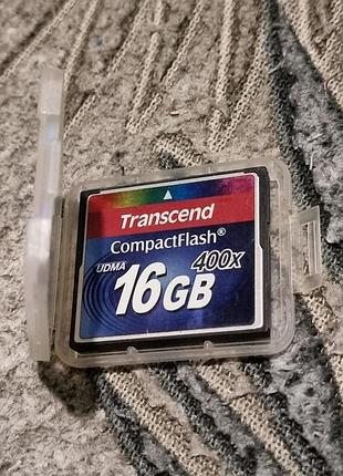 Нерабочая карта памяти 16 гб transcend 400x compactflash cf compact flash