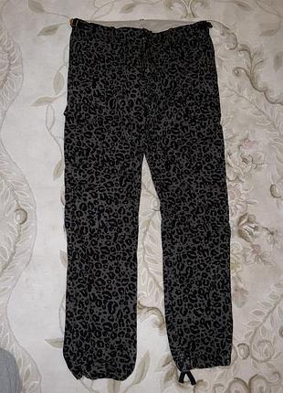 Оригінальні штани карго carhartt wip aviation pant (леопардовий принт / leopard camo)