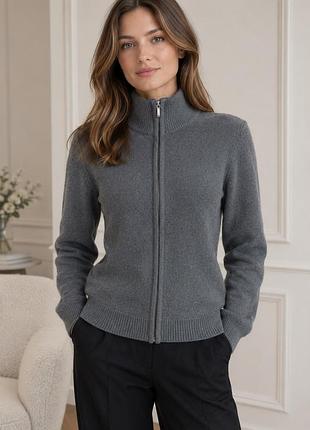 Cashmere кардиган из шерсти и кашемира на молнии