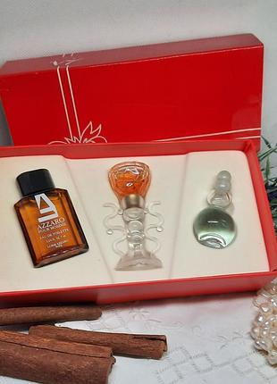 Колекційний набір мініатюр azzaro oh la la, eau belle, pour homme вінтаж оригінал, колекційне мило