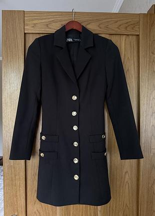 Сукня піджак жіноча zara xs чорна