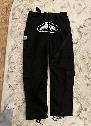 Штани карго corteiz guerillaz cargo pants (black)