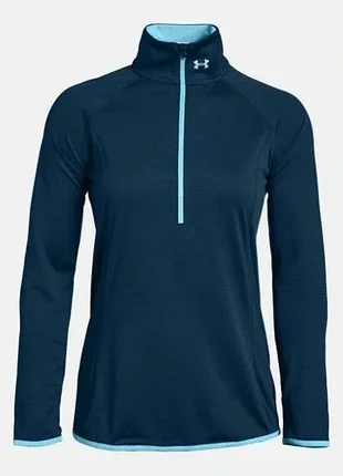 Лонгслив under armour microthread 1⁄2 zip (techno teal / vetian blue)