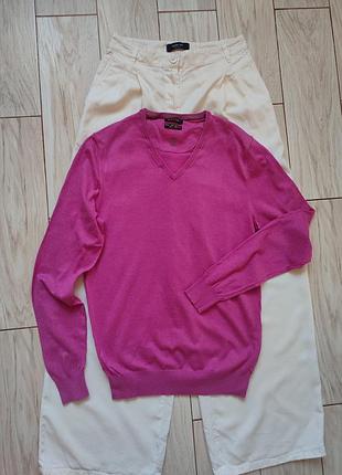 Пуловер от massimo dutti,р.м,хлопок, шовк и кашемир