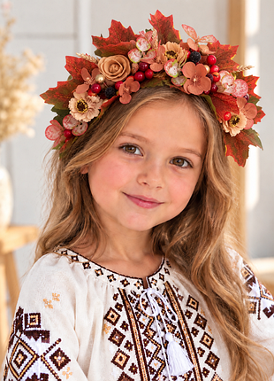 Осенний венчик «осенняя сказка» 🍁🌸 венчик на праздник осени