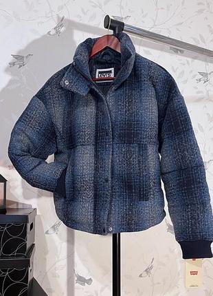 Оверсайз куртка пуховик levi’s вовна в складі