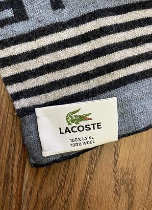 Вовняний шарф lacoste 3
