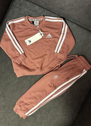 Спортивний костюм дитячий/підлітковий adidas персиковий