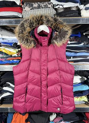 Barbour womens downhall quilt gilet pink  m size