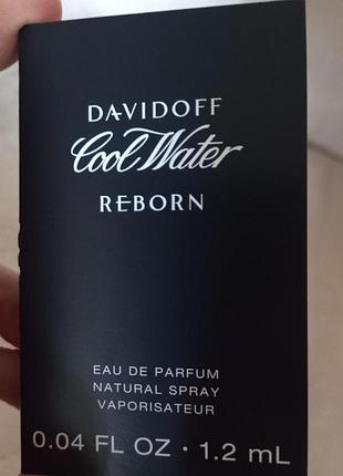 Пробник парфумів davidoff cool water reborn eau de parfum 1.2 мл