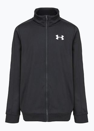 Спортивная черная кофта олимпийка на молнии under armour knit 10-11лет (140-146см) микрофлис
