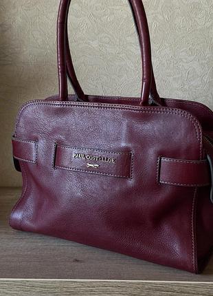 Шкіряна сумка бренду paul costelloe.