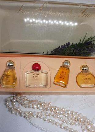 Рідкість! французький вінтажний набір парфумів charrier parfums 4 шт оригінал знятість, 38 мл. чистих парфумів