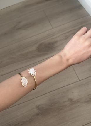 Браслет с хрусталем с позолотой дуал onesize українського бренду katara jewellery