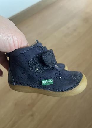 Черевики для дівчаток kickers сині, 19 розмір, 12 см устілка
