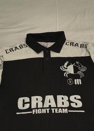 Cmatchile streetwear polo cotton - crabs fight team - стильная футболка поло - l