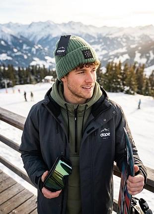 Оригінальна зимова шапка dope snow chunky beanie (faded green) — нова
