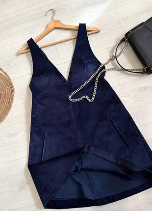 Новое вельветовое платье в рубчик zara (сарафан)