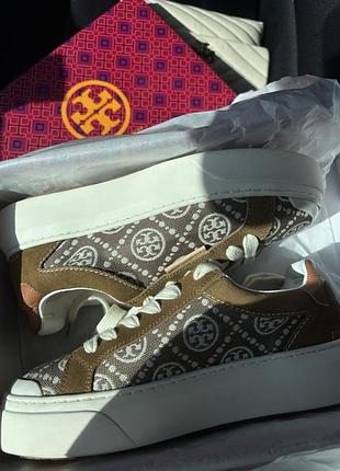 Кеди жіночі tory burch, коричневі, 37 розмір