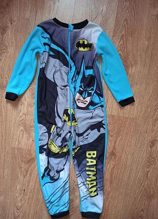 Кігурумі для хлопчика batman флісовий синій/сірий 5-6 років (110-116 см)