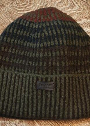 Зимняя шапка barbour harray beanie hat с флисом оригинал one size