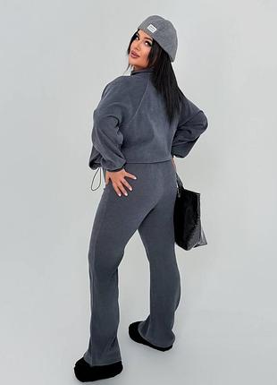 Костюм спортивный вельветовый черный