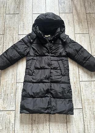 Пуховик для дівчинки h&m чорний, розмір 122-128
