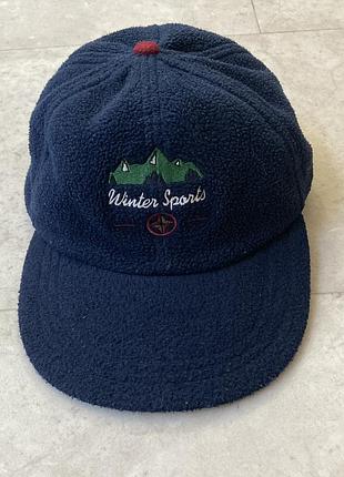 Кепка вінтажна флісова vintage 90s george winter sports cozy polar fleece mountain outdoor hat