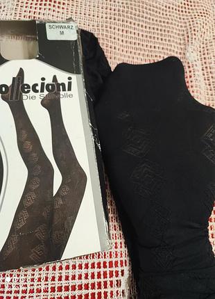 Новые немецкие плотные колготки с рисунком, черные