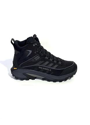 Оригінал ботінки merrell j068305 moab speed 2 thermo mid wp triple black оригинал ботинки трекінгові мерели осінь демісезон осінь зима високі кросівки 2