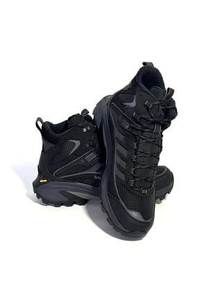 Оригінал ботінки merrell j068305 moab speed 2 thermo mid wp triple black оригинал ботинки трекінгові мерели осінь демісезон осінь зима високі кросівки 3