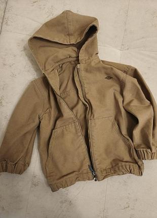 Куртка для хлопчика carhartt бежева з капюшоном