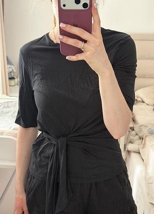 Футболка жіноча massimo dutti чорна