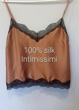 100% шовк, шовкова майка топ від intimissimi р.м