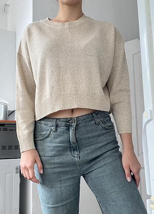 Светр жіночий h&m молочний m-l