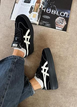 Asics onitsuka tiger tokuten black beige platform 5